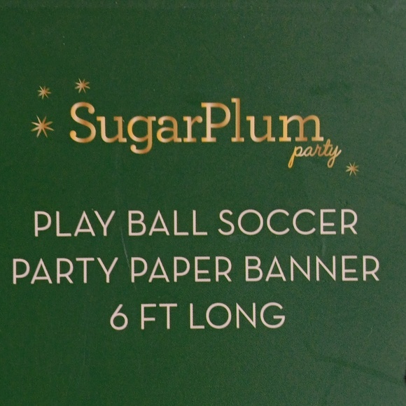 SOCCER BANNER WITH  'PLAY BALL!' TEXT - Picture 4 of 4